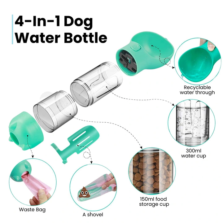 PawsApproved™ - 4 IN 1 Travel  Bottle (500ml)