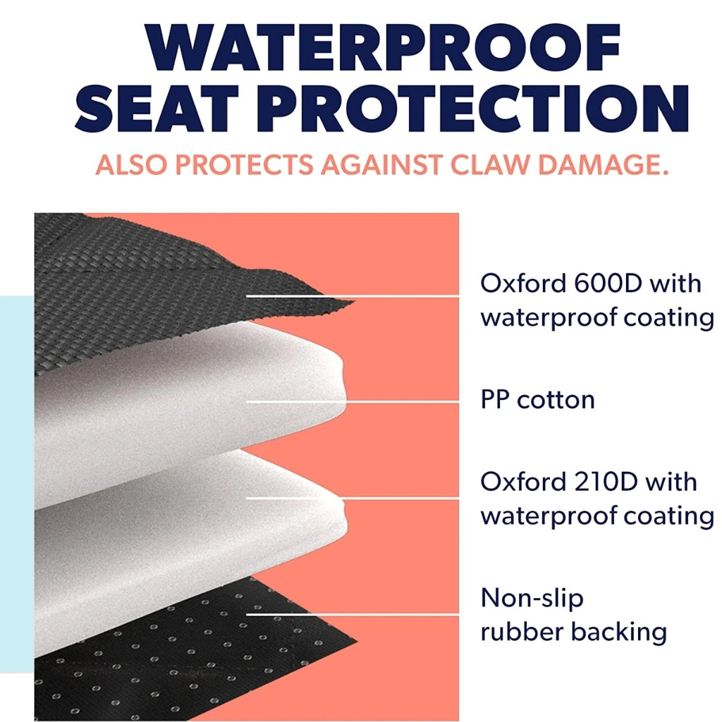 Pup Protector Back Seat Dog Car Cover- Waterproof Seat Protection