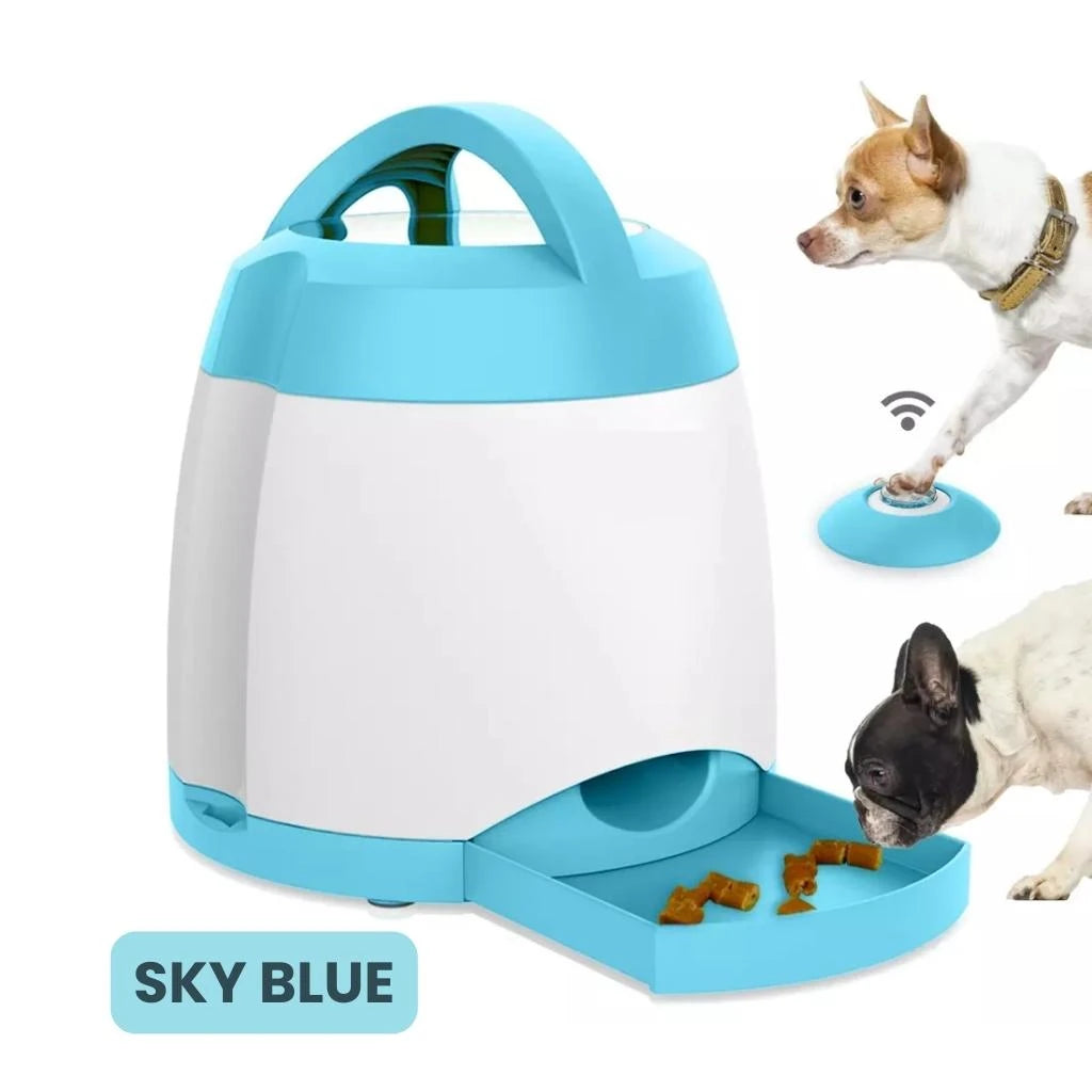 Paws Approved Interactive Dog Treat Dispenser Remote Control - Sky Blue Color