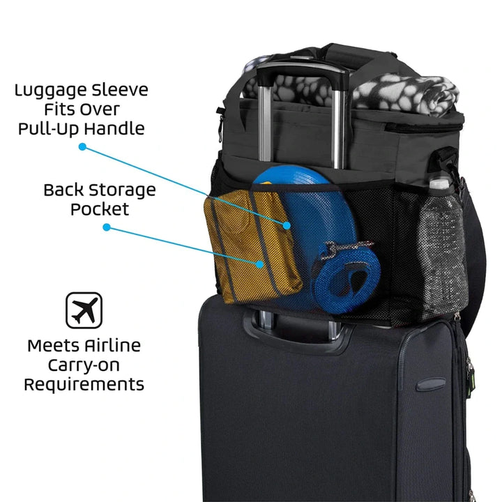 Original  Black Dog Travel Bag attached in Luggage Sleeve