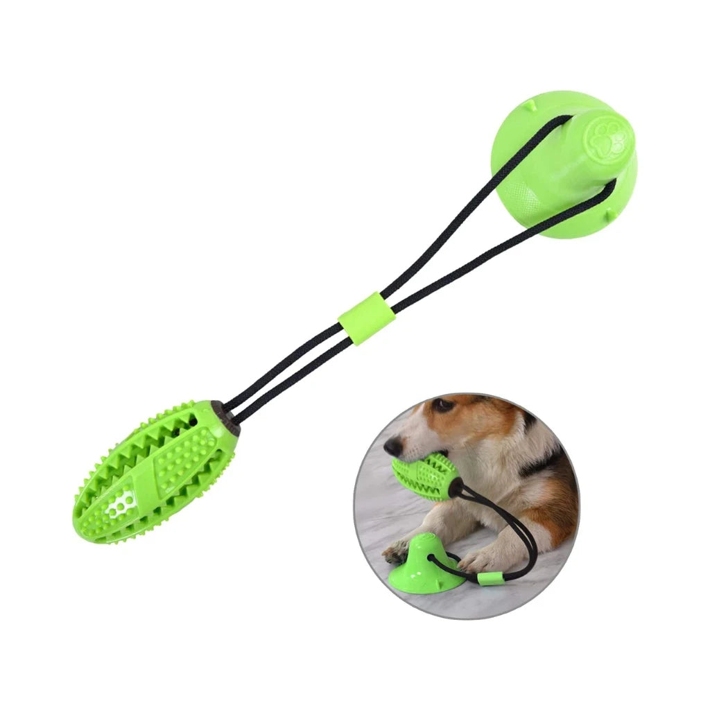 Tug Of War Chew Toy Suction Cup-Green Pets Toy